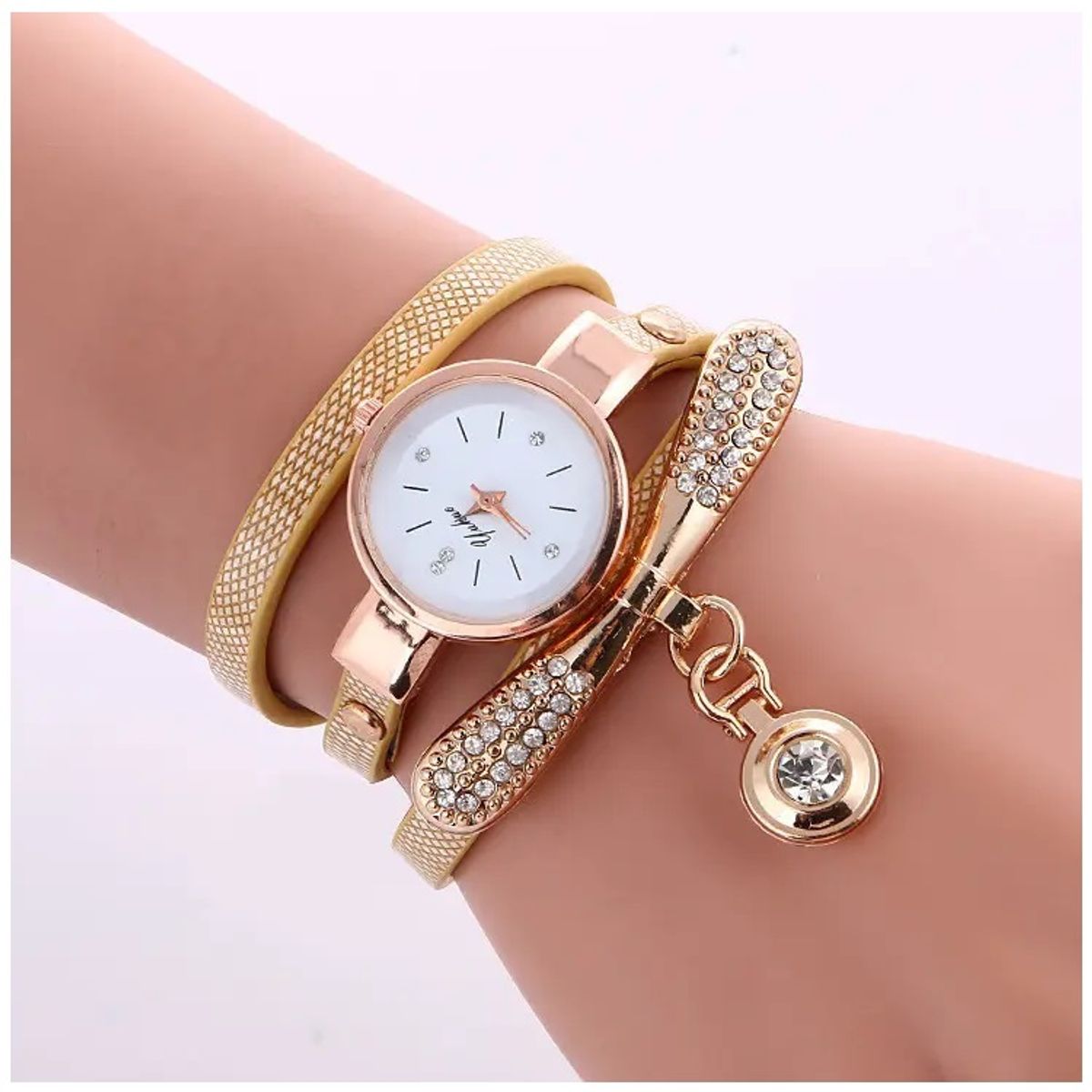 GENERICO - Reloj de lujo Personalizado para Mujeres con Incrustaciones y Pulsera