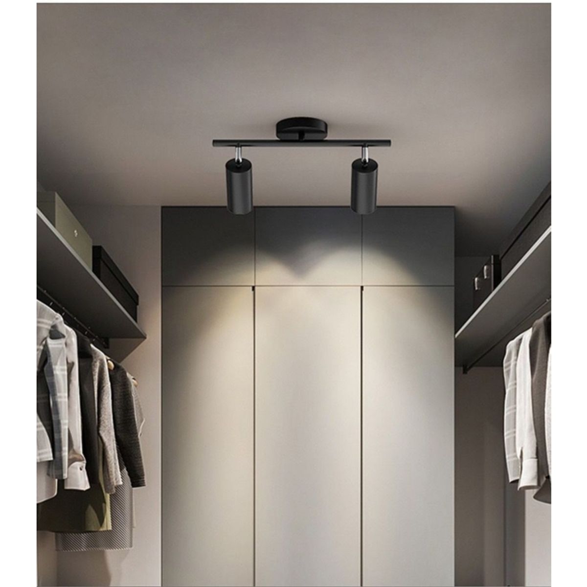 GENERICO - Barra Timo de 2 Luces - Negro Mate