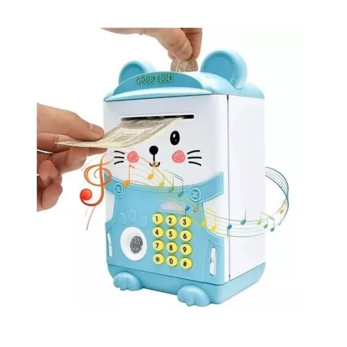 GENERICO - Alcancia Electrónicacaja Fuerte Para Niños Con Huella Azul