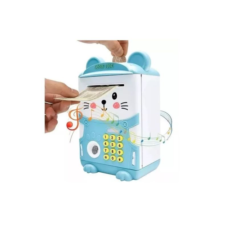 GENERICO - Alcancia Electrónicacaja Fuerte Para Niños Con Huella Azul
