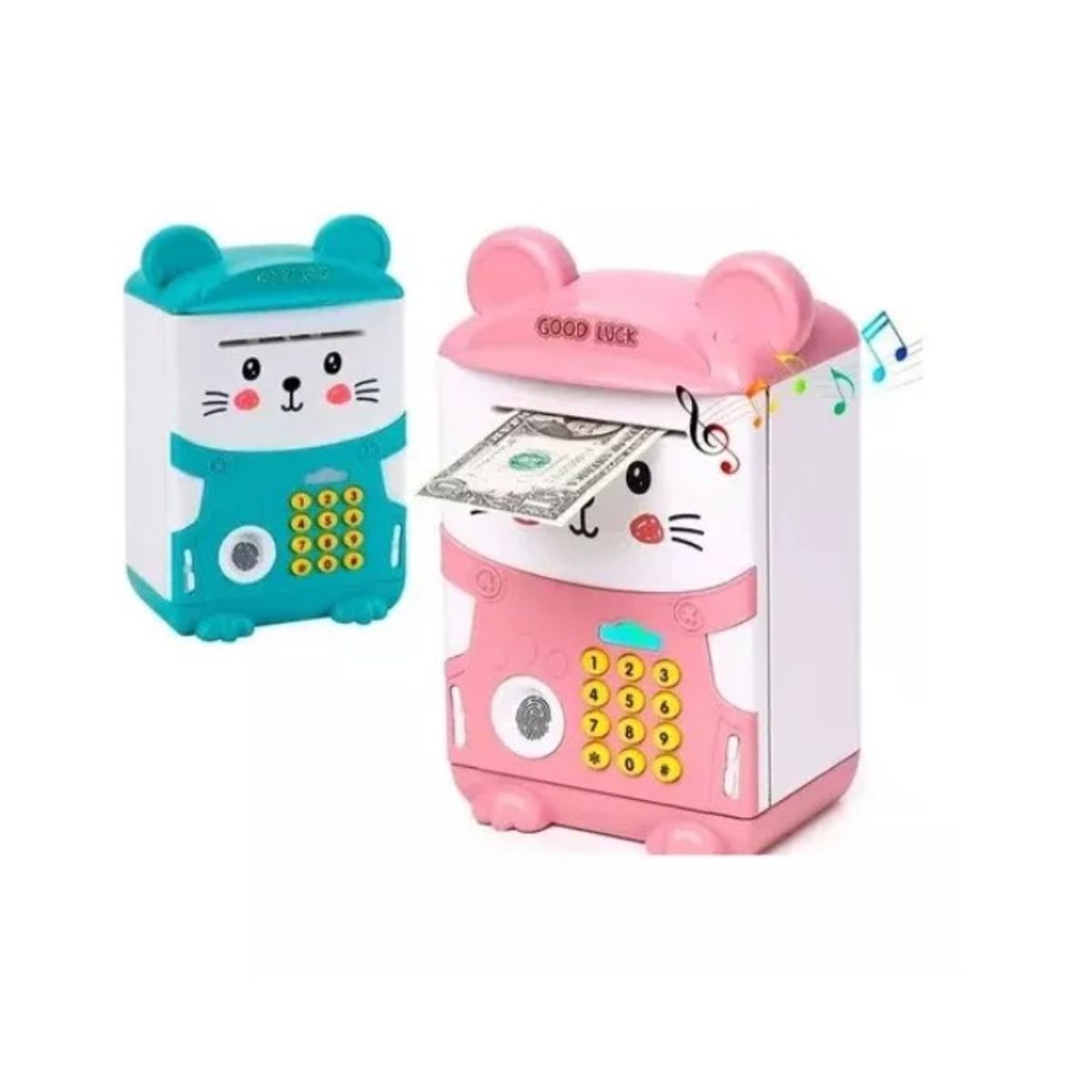 GENERICO - Alcancia Electrónicacaja Fuerte Para Niños Con Huella Rosa