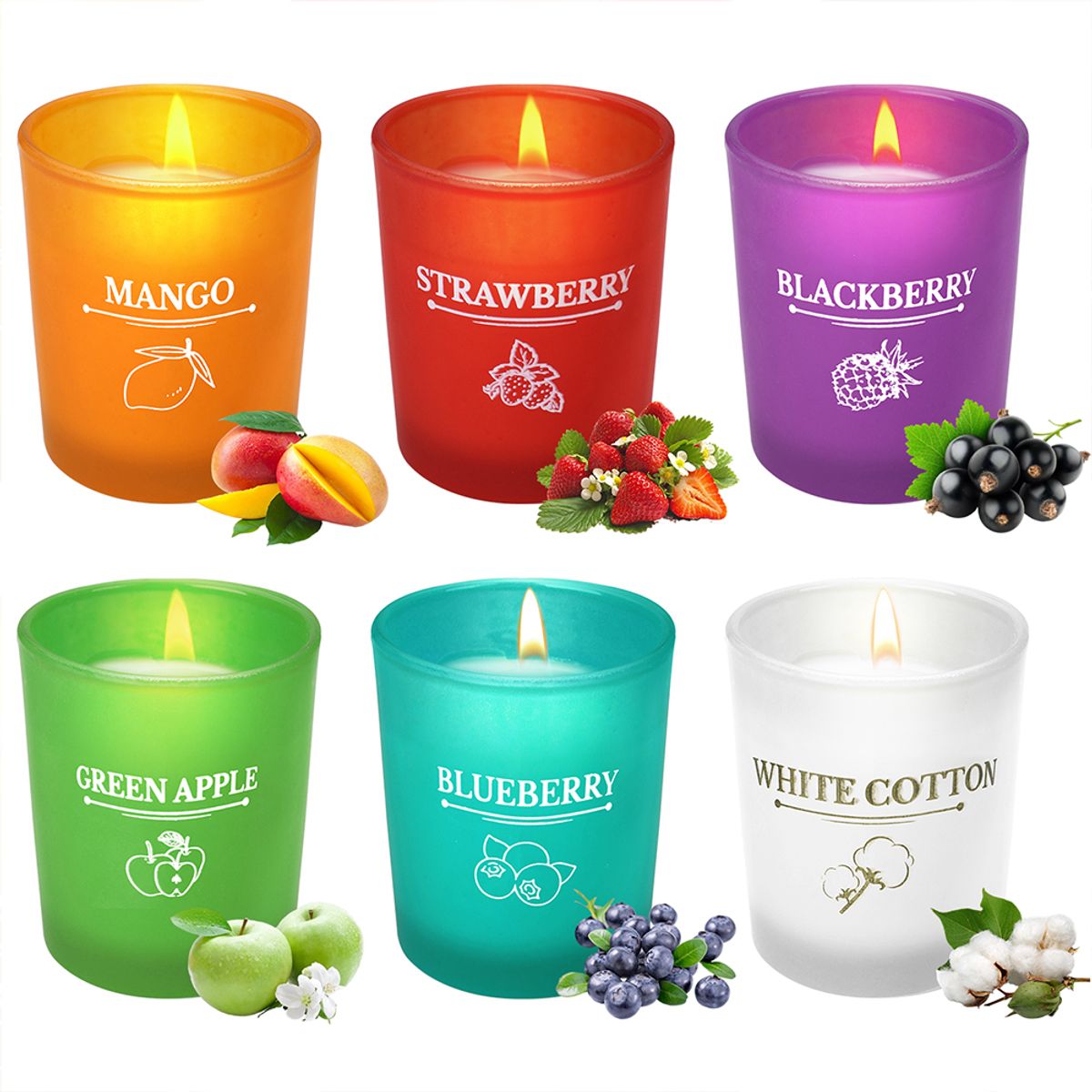 SLOWTON - Velas Aromáticas Para El Hogar Paquete De 6 Pcs