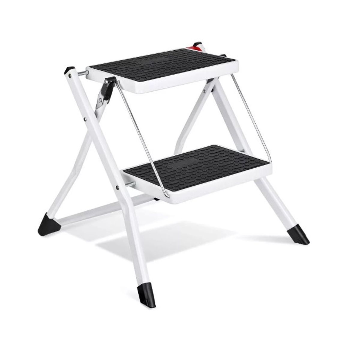 GENERICO - Escalera Multiuso Plegable 2 Peldaños Ultra Compacta