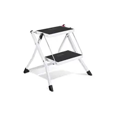 GENERICO - Escalera Multiuso Plegable 2 Peldaños Ultra Compacta