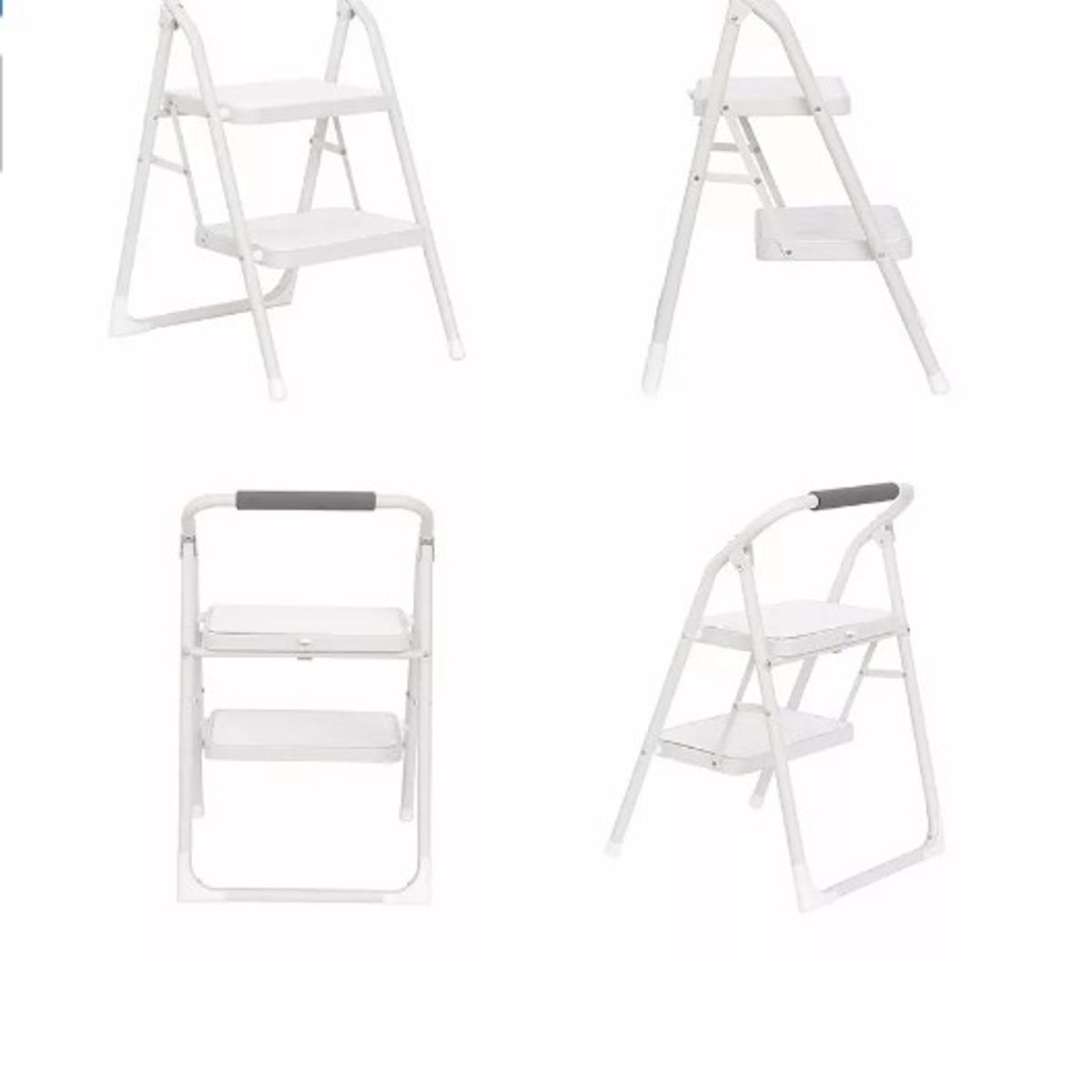 GENERICO - Escalera Plegable 2 Peldaños Multifuncional Color Blanca