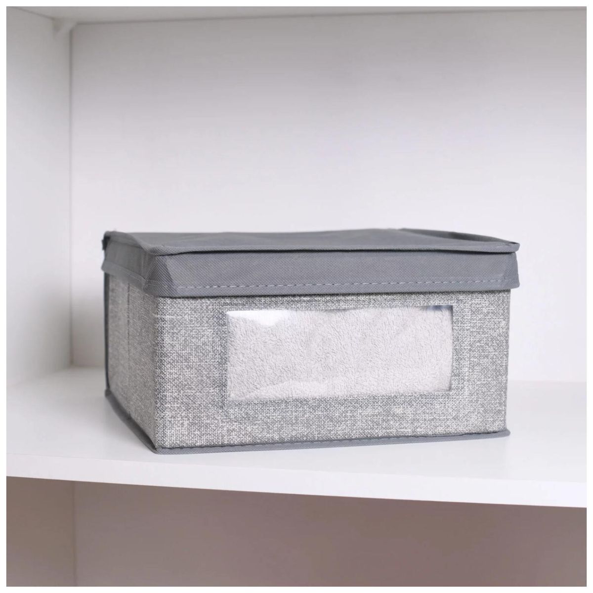 GENERICO - Caja Organizadora De Tela Plegable Ropa Closet 50x30x20cm Gris