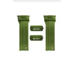 GENERICO - 2 Colchoneta Inflable Plegable Camping Trekking Verde