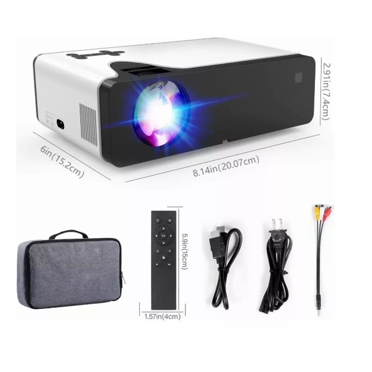 GENERICO - Proyector Portátil Hd 1080p 3000 Lúmenes