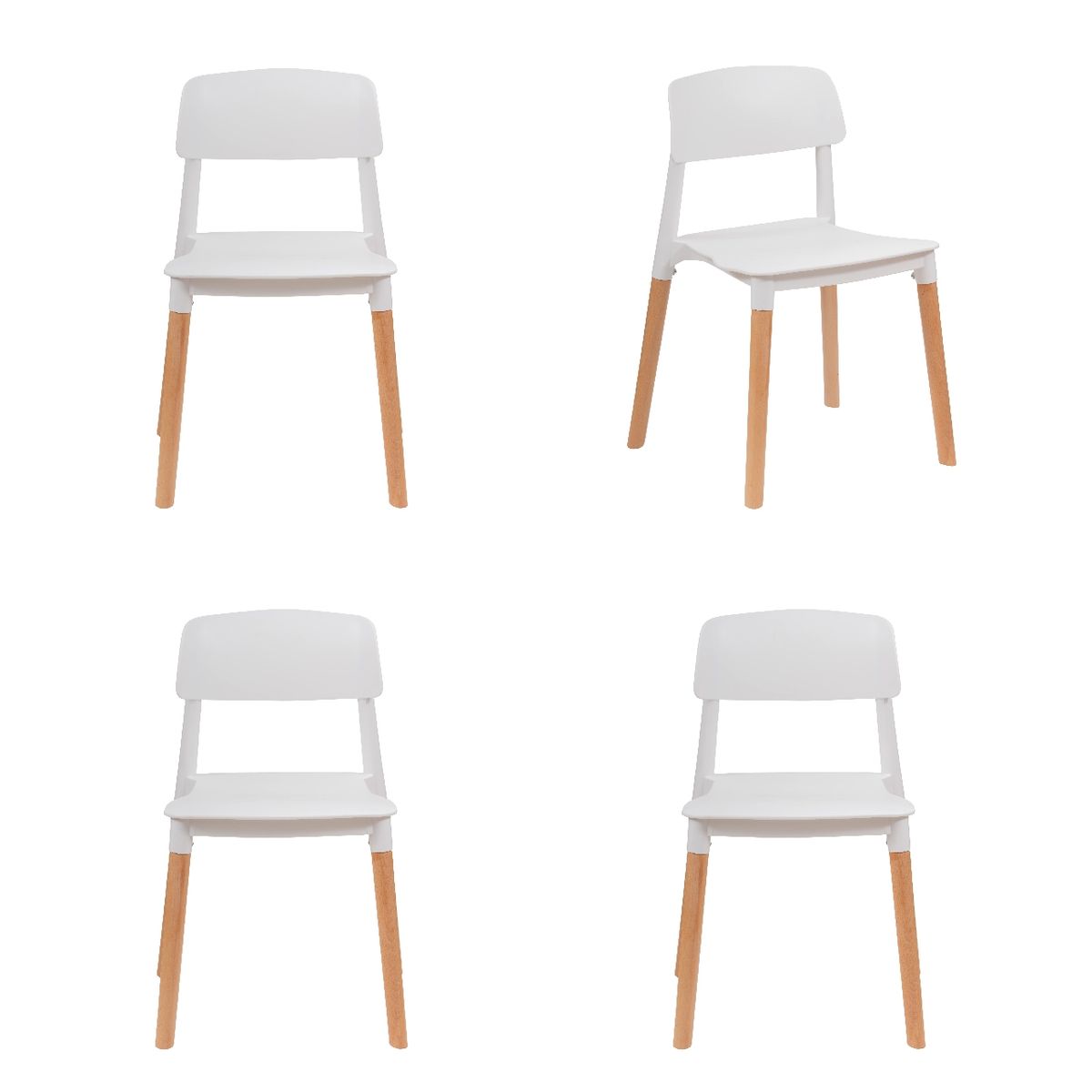 WHITE MARKET - Pack x 4 sillas Arya Blanca