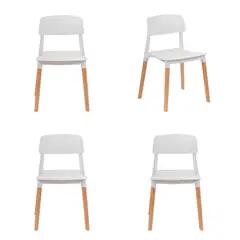 WHITE MARKET - Pack x 4 sillas Arya Blanca