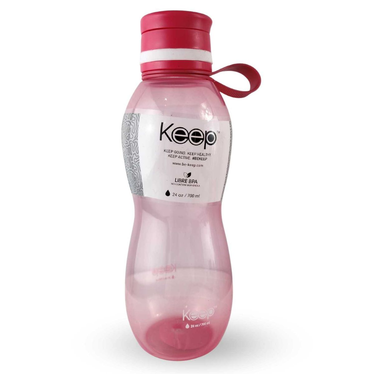 KEEP - Botella Keep Value Bebidas Jugos 700mL Silicona Rosa