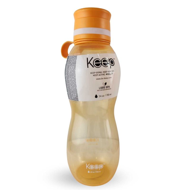 KEEP - Botella Keep Value Bebidas Jugos 700 ml Silicona Naranja