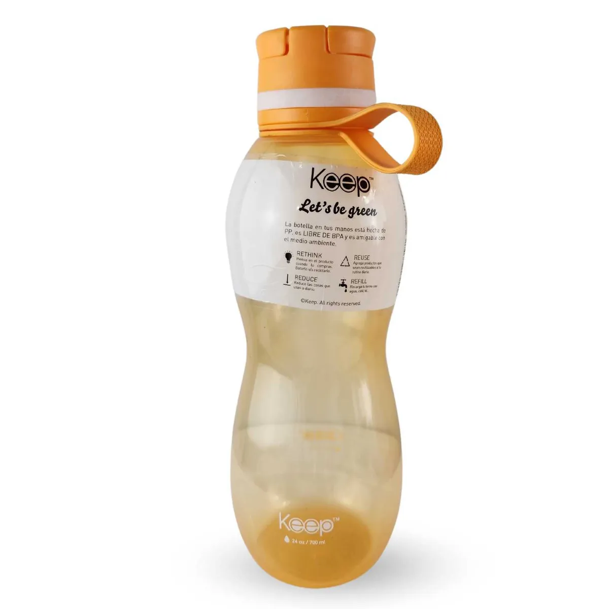 KEEP - Botella Keep Value Bebidas Jugos 700mL Silicona Naranja