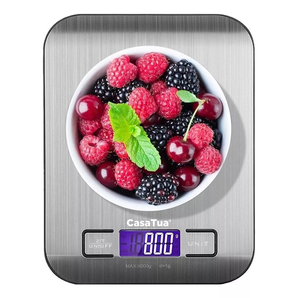 BELKRA - Balanza Cocina Pesa Gramera Digital Acero Inox