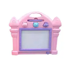 GENERICO - Pizarra magica magnetica castillo rosa 29cmx35cm