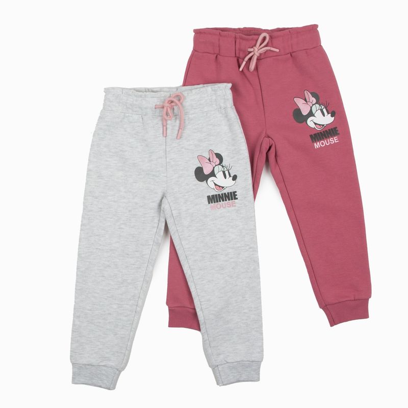 DISNEY - Pack Pantalon de Buzo Niña Minnie Mouse Rosado Disney