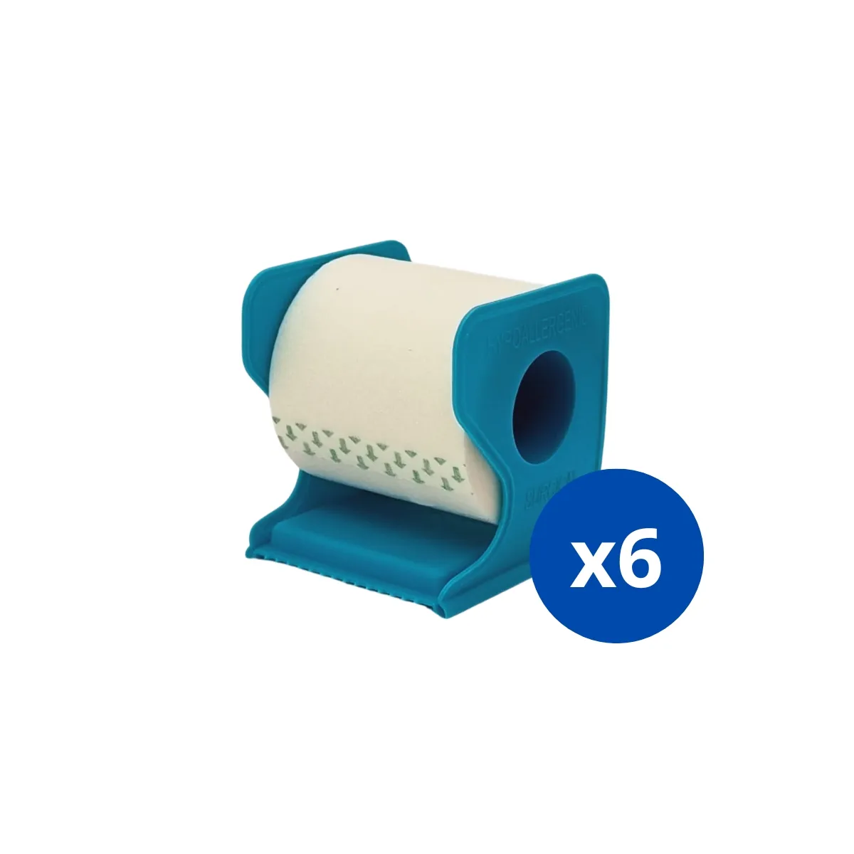 GENERICO - Pack X 6 Cintas Adhesiva Micropore Color Blanco Papel 5cm X 9cm