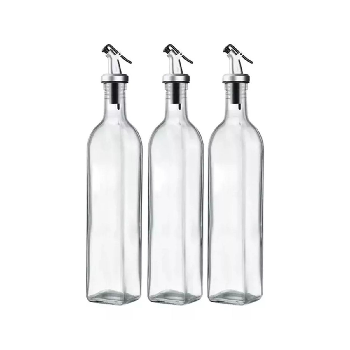 GENERICO - Pack Alcuza 3 Botellas 500mL Aceite Vinagre Soya Organizacion