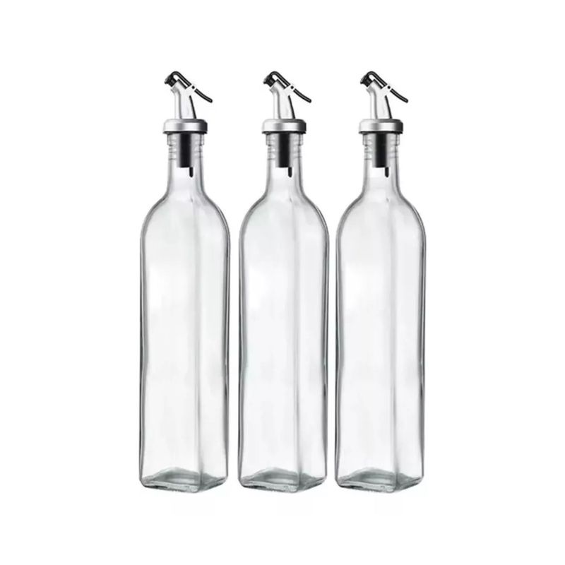 GENERICO - Pack Alcuza 3 Botellas 500mL Aceite Vinagre Soya Organizacion