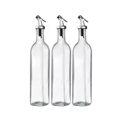 GENERICO - Pack Alcuza 3 Botellas 500mL Aceite Vinagre Soya Organizacion