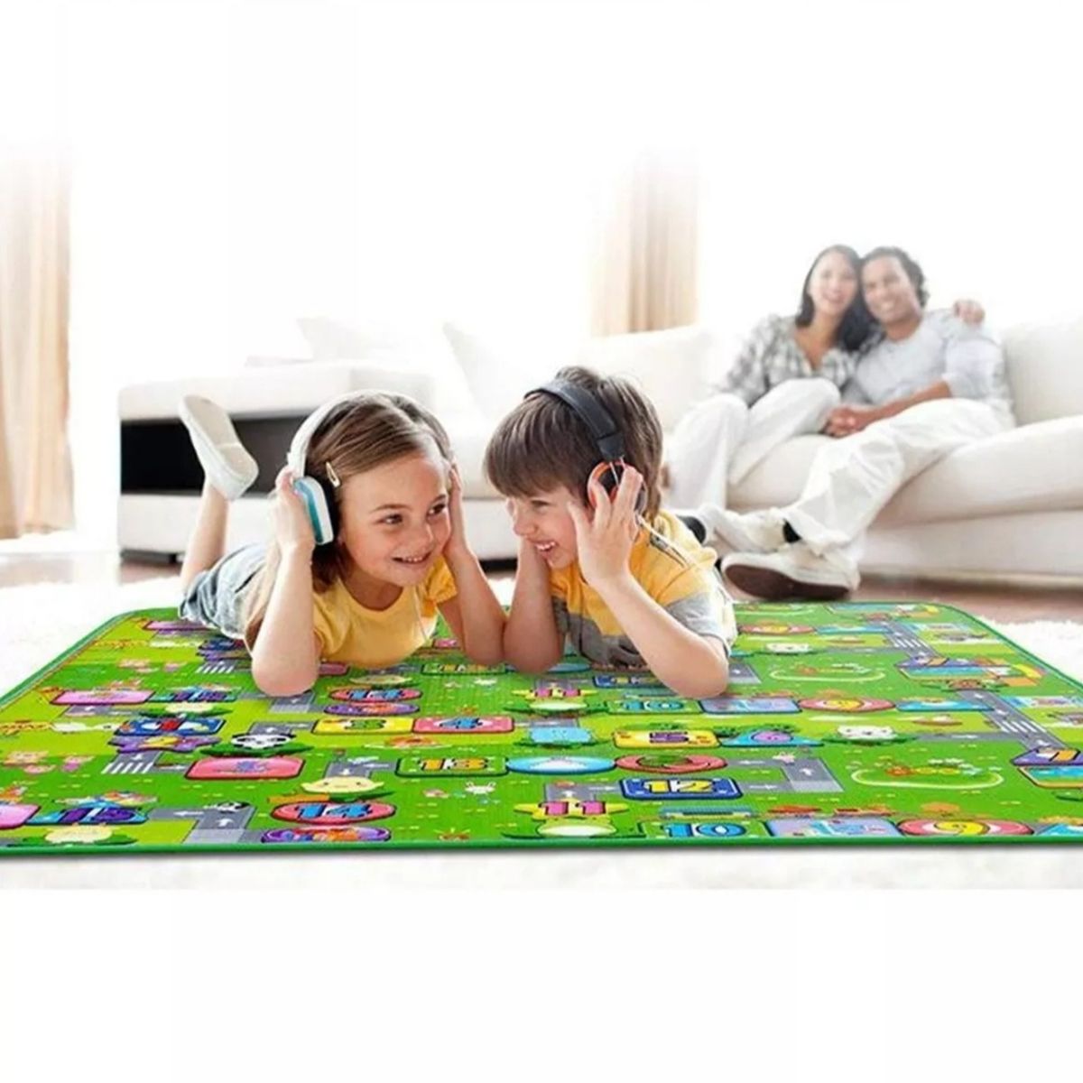 CHINITA - Alfombra Antigolpes Para Niños Bebes 180x200 Diseño 2 Lados