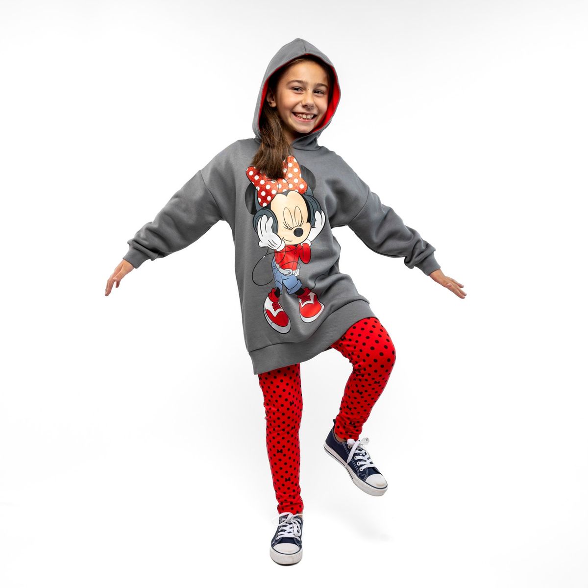 DISNEY - Conjunto Niña Puntos Minnie Gris Disney