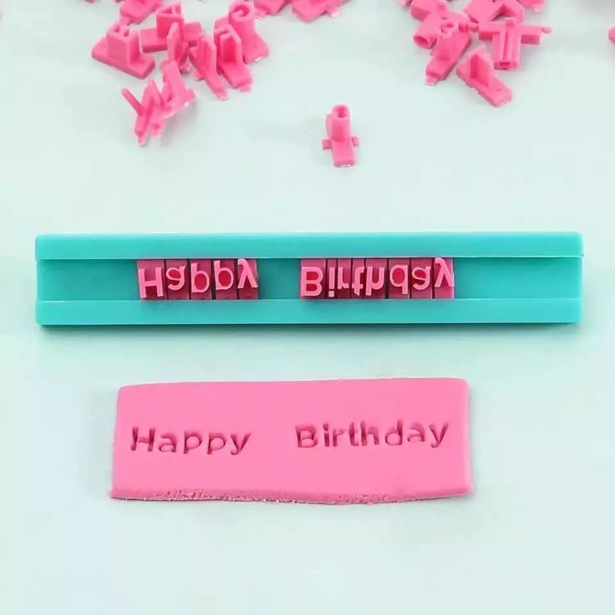 GENERICO - Marcador Sellos Abecedario Números Regla Repostería Cocina.