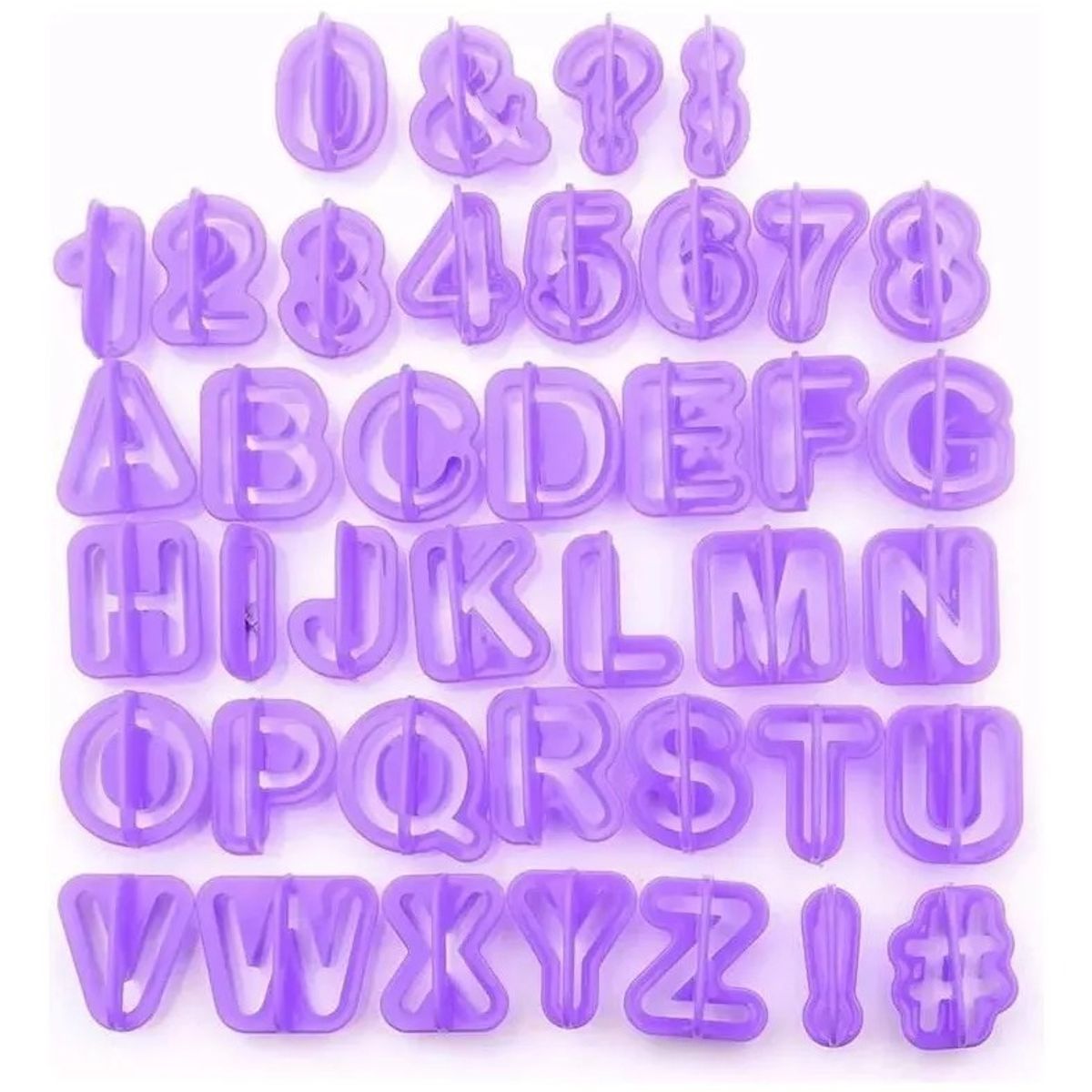 GENERICO - Cortador Alfabético Prime Chef 40 piezas Reposteria Cocina.