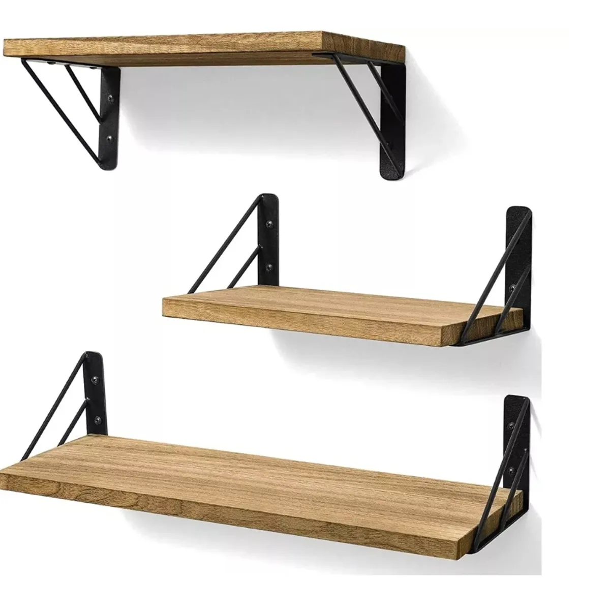 GENERICO - Repisas Flotantes De Madera Multipropósito Kit X3 Colores