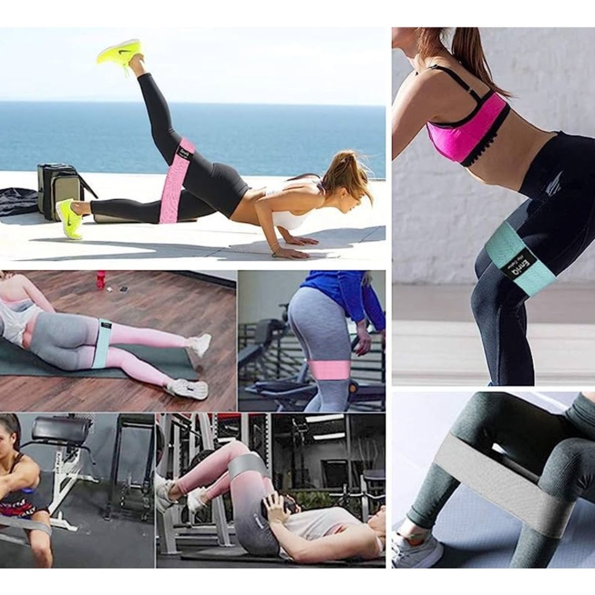 GENERICO - Banda Tela Rosada Ejercicio Para Gluteos Y Piernas Asla