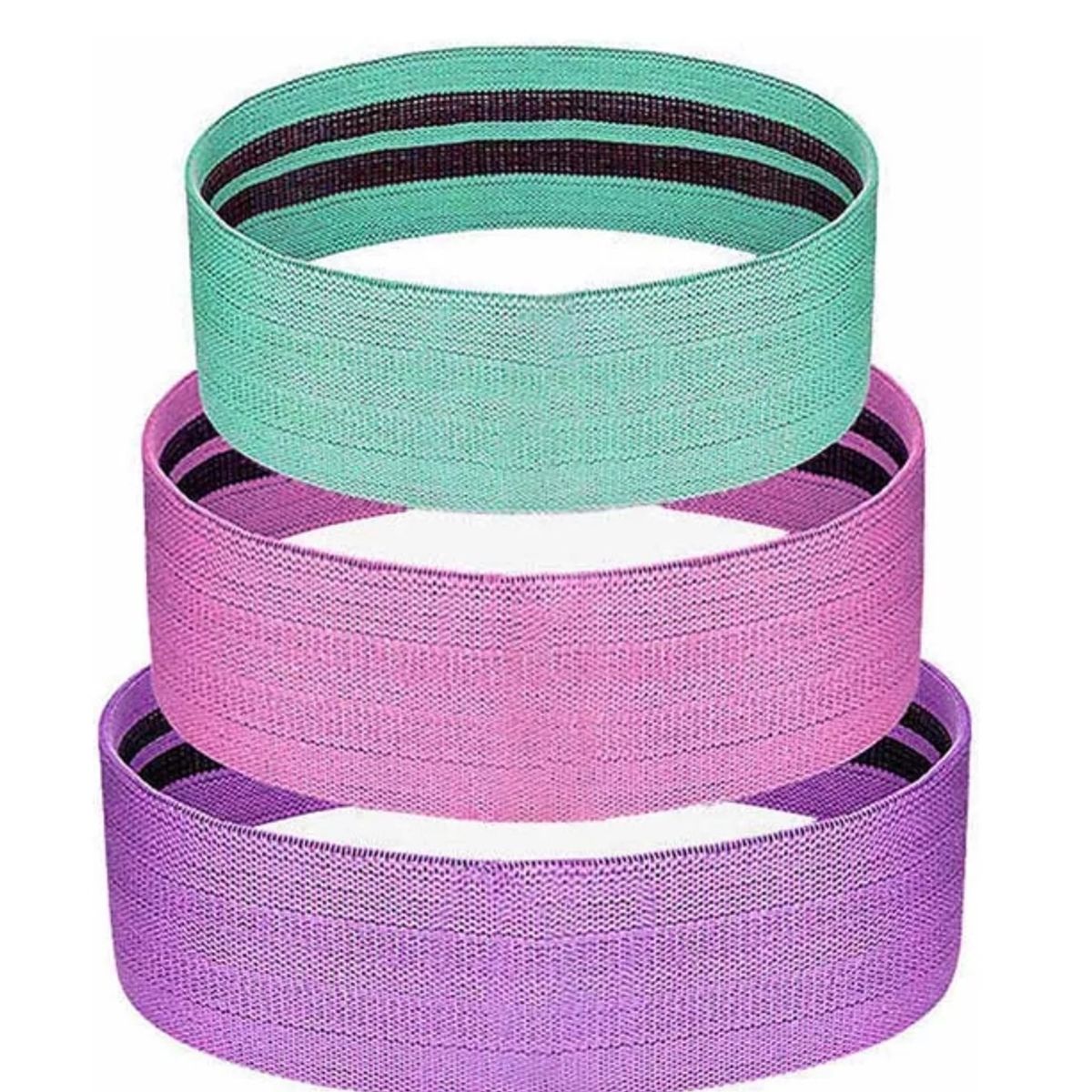GENERICO - Bandas Elásticas Ejercicio Pro 3 Pcs De Tela Con Bolso Yoga