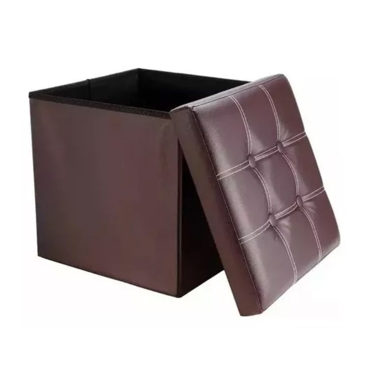 GENERICO - Puff Baul Organizador Plegable Cafe
