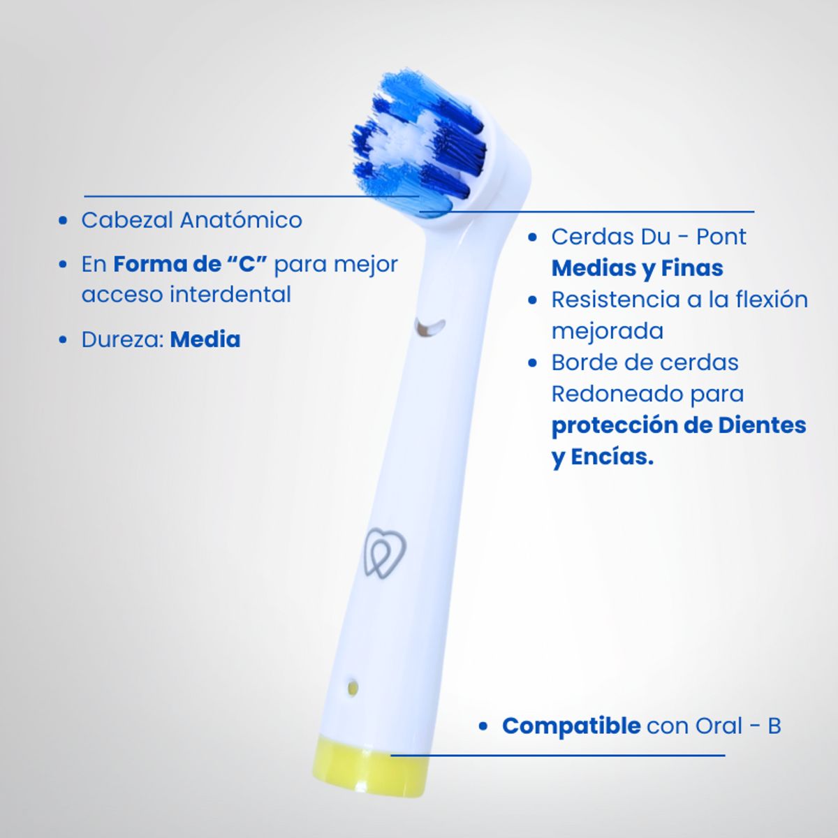 GENERICO - Cabezales De Repuesto Para Cepillo Eléctrico - Total Clean