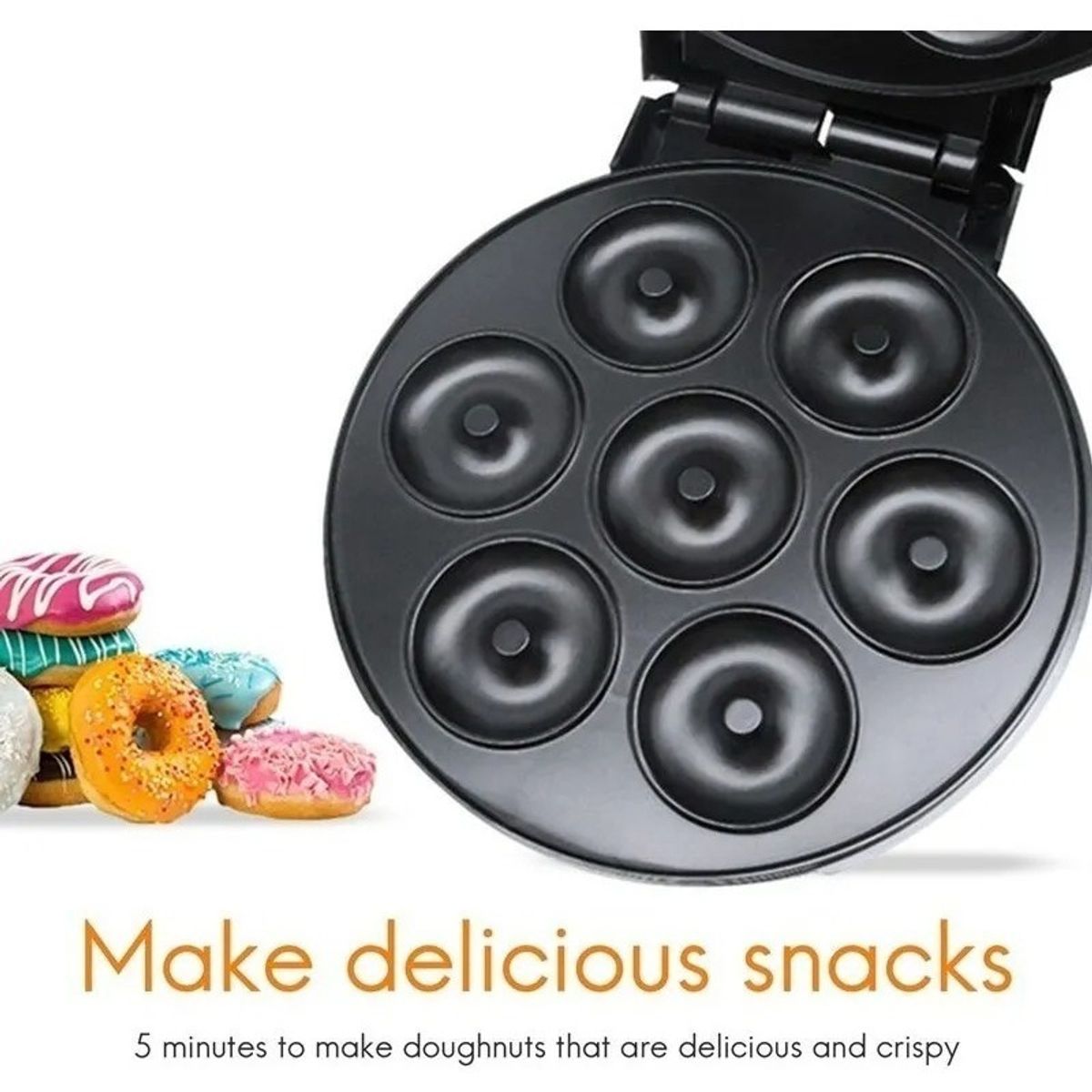 GENERICO - Maquina De Mini Donas Donuts Antiadherente 7 Donas