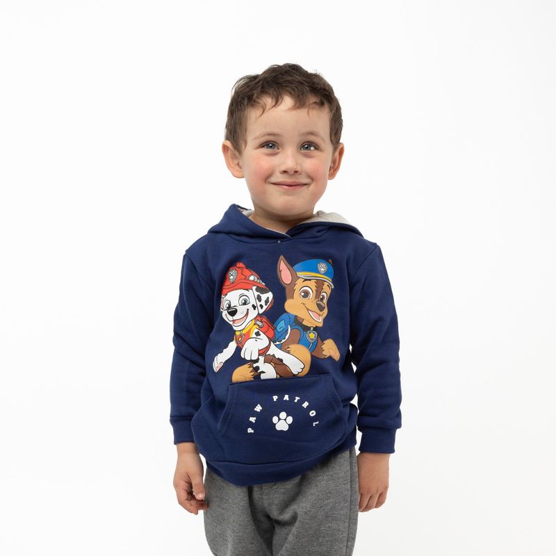 PAW PATROL - Poleron Gorro Niño Chase y Marshall Azul Paw Patrol