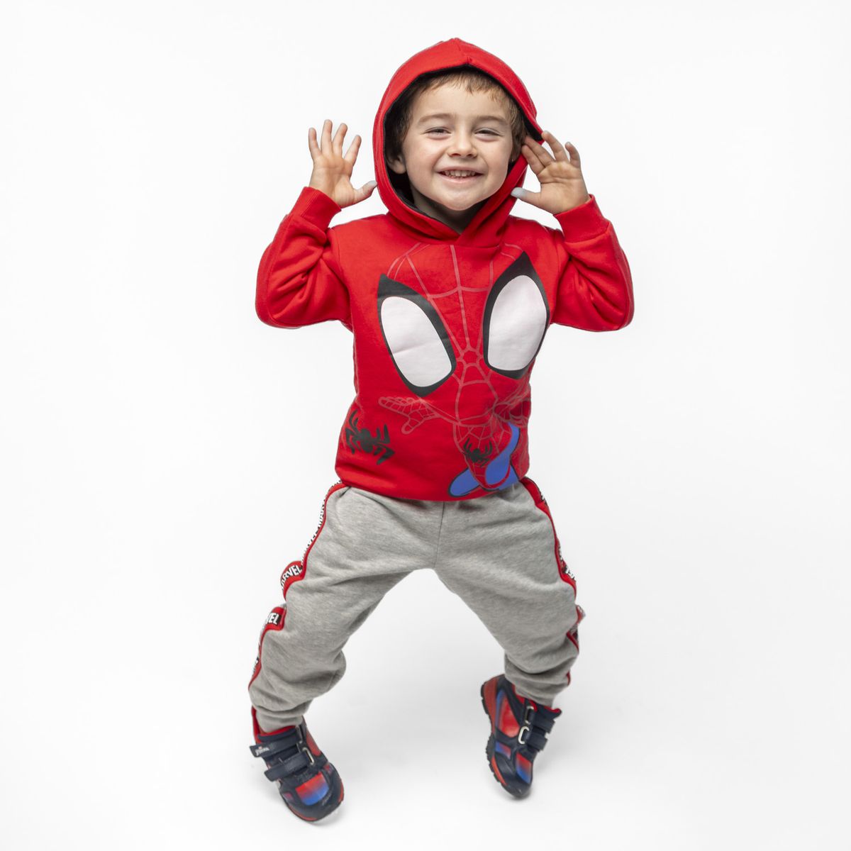 MARVEL - Poleron Gorro Niño Spidey Ojos Rojo Marvel
