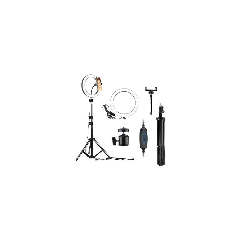 GENERICO - Aro Led 30cm + Tripode 210cm Con Soporte Celular