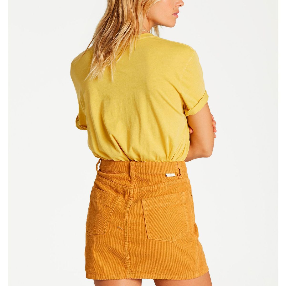 BILLABONG - Falda Mujer Good Life Cord Mostaza BILLABONG