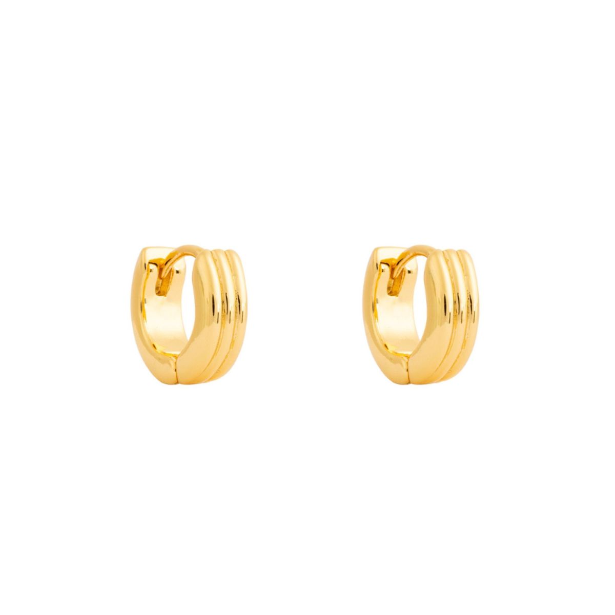 BOAZ JOYAS - ARGOLLAS BRUNA 12MM BAÑADAS EN ORO