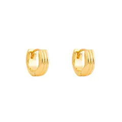 BOAZ JOYAS - ARGOLLAS BRUNA 12MM BAÑADAS EN ORO