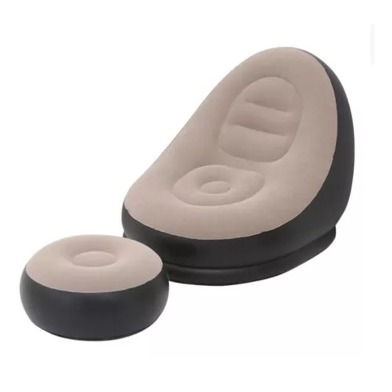 GENERICO - Sofá Tumbona Silla Inflable Reposa Pies Puff X L + Inflador