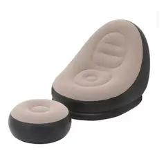 GENERICO - Sofá Tumbona Silla Inflable Reposa Pies Puff X L + Inflador