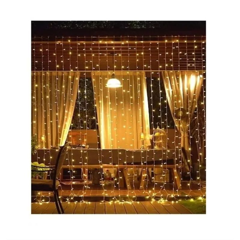 GENERICO - Cortina Led Guirnalda Luces Led Luces Navidad Exterior 3x2mt