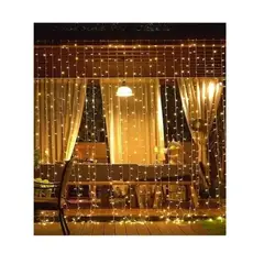 GENERICO - Cortina Led Guirnalda Luces Led Luces Navidad Exterior 3x2mt