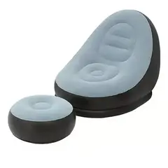 GENERICO - Sofá Tumbona Silla Inflable Reposa Pies Puff X L + Inflador