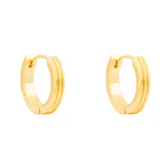 BOAZ JOYAS - ARGOLLAS BRUNA 20MM BAÑADAS EN ORO
