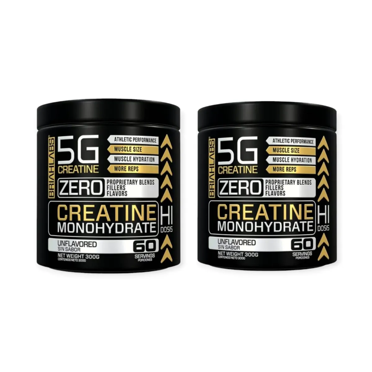 BRIAHLABS - Pack 2 Creatinas Monohidratadas 300gr C/u - Briahlabs