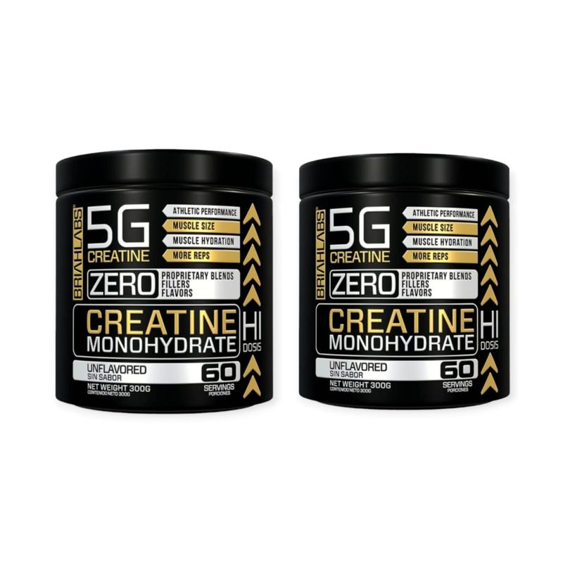 GENERICO - Pack 2 Creatinas Monohidratadas 300gr C/u - Briahlabs