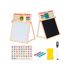 GENERICO - Pizarra Magnetica Doble Para Niños Educativa Plumon Y Tiza