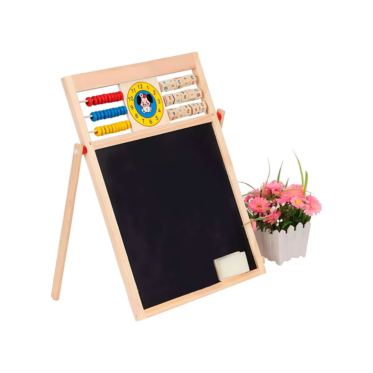 GENERICO - Pizarra Magnetica Doble Para Niños Educativa Plumon Y Tiza